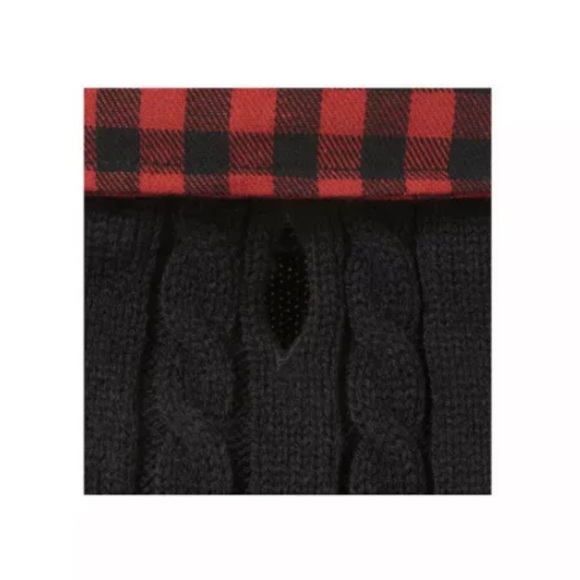 FRISCO CABLE KNIT DOG SWEATER RED PLAID Medium - Chihuahua - Picture 4 of 5